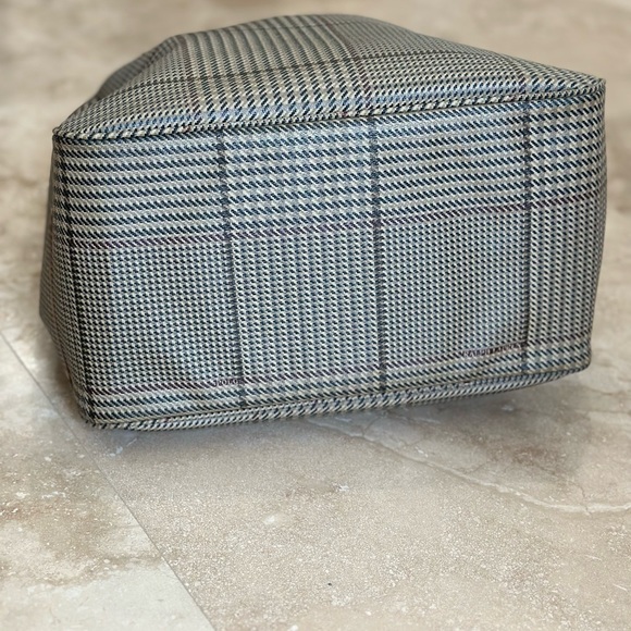 Polo Ralph Lauren Tartan Plaid Houndstooth Coated Canvas Large Tote - Picture 9 of 12